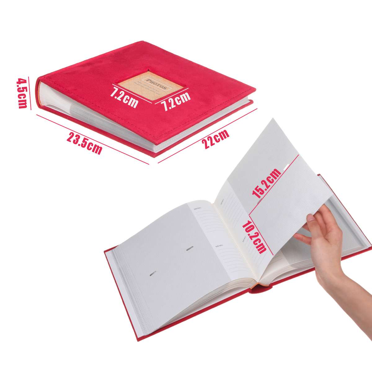 4R 6" Photo Albums Holds 200 Photos Slip In Memo Family Memory Picture Storage Hold Case Baby Wedding Graduation Album Scrapbook