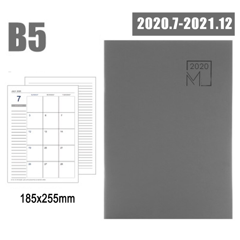 Notebook Agenda Planner Diary Meeting Book Girl School Stationery Monthly Plan Supplies DOM668: Coffee