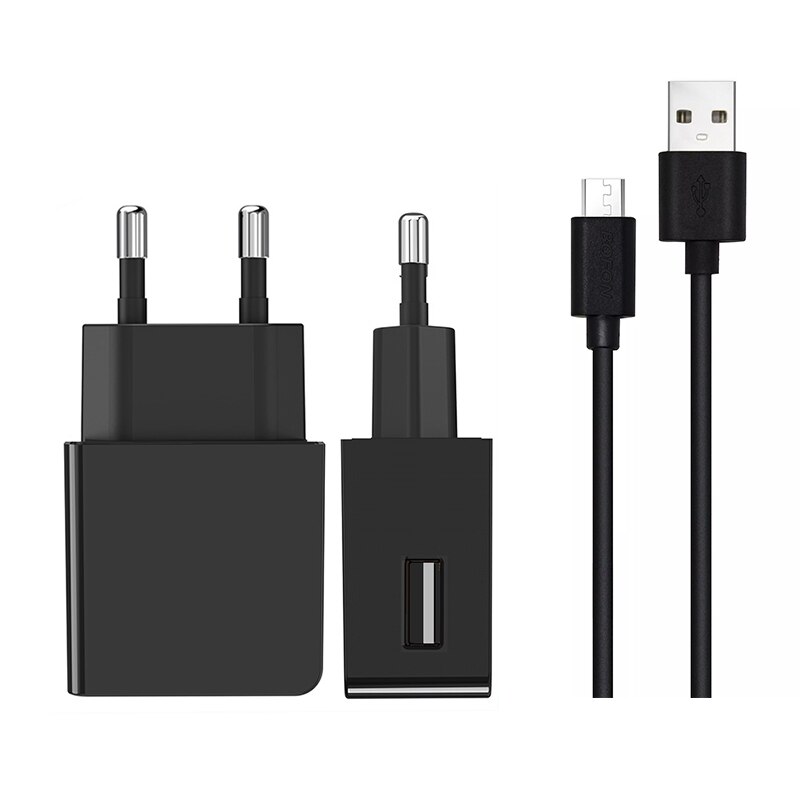 Lader Met Data Kabel Micro Usb 1 Meter 2.0 5V/1.1A Compatibel Met Android Mobiele Telefoon Smartphone Tablet speaker Kleur Zwart