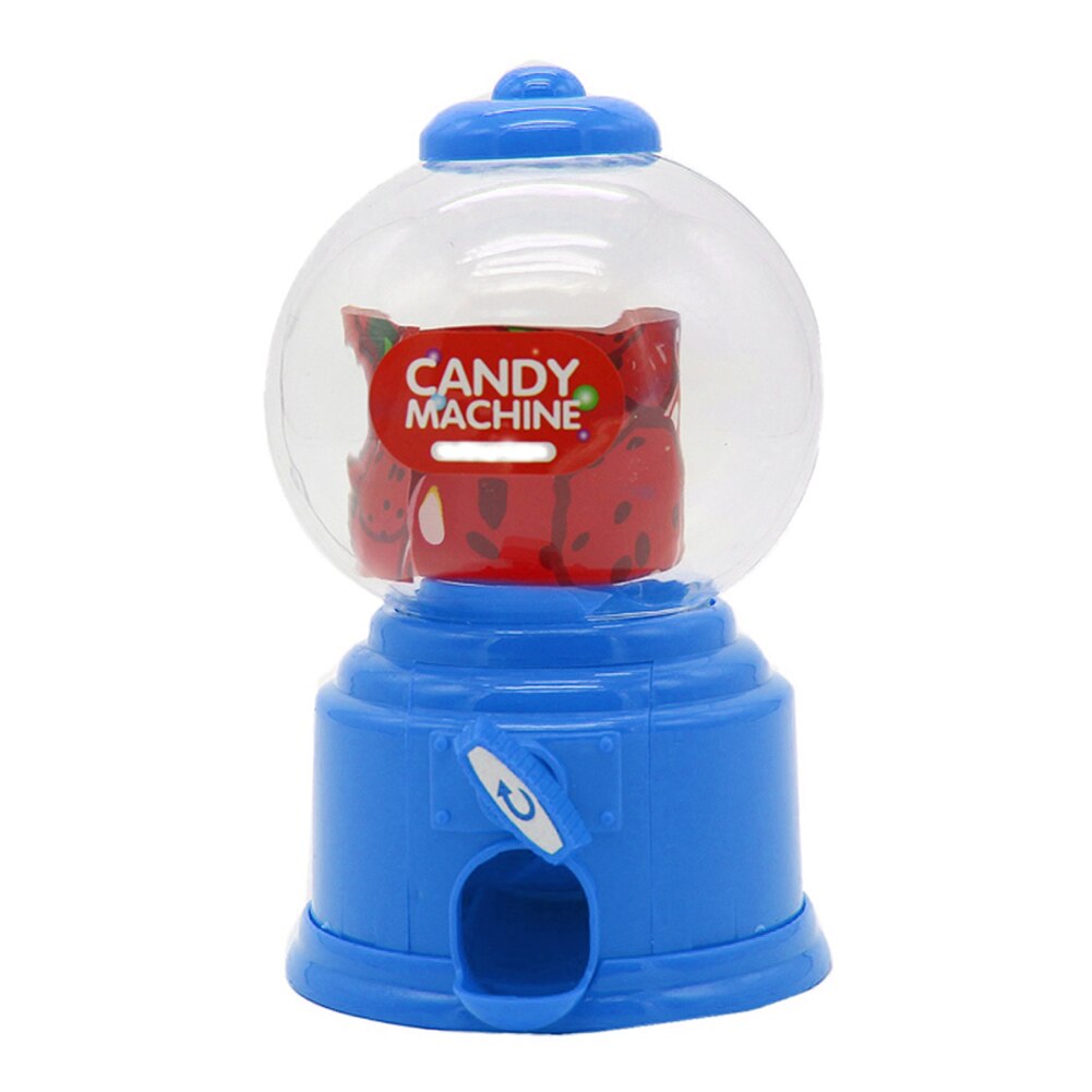 Sød sød mini slik maskine boble tyggegummi dispenser mønt bank børn legetøj børn  lo88: Blå