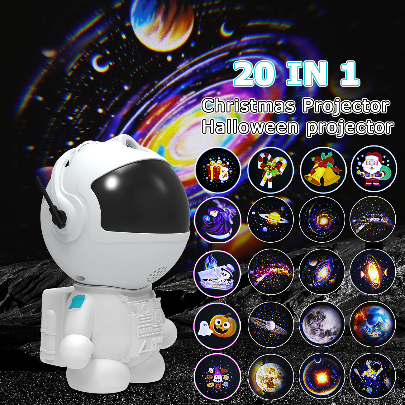 Kerst Sterrenhemel Projector LED Nachtlampje Planetarium Galaxy Projector Halloween Lamp Timer, Nebula Lights voor Slaapkamer Cadeau: Licht Groen