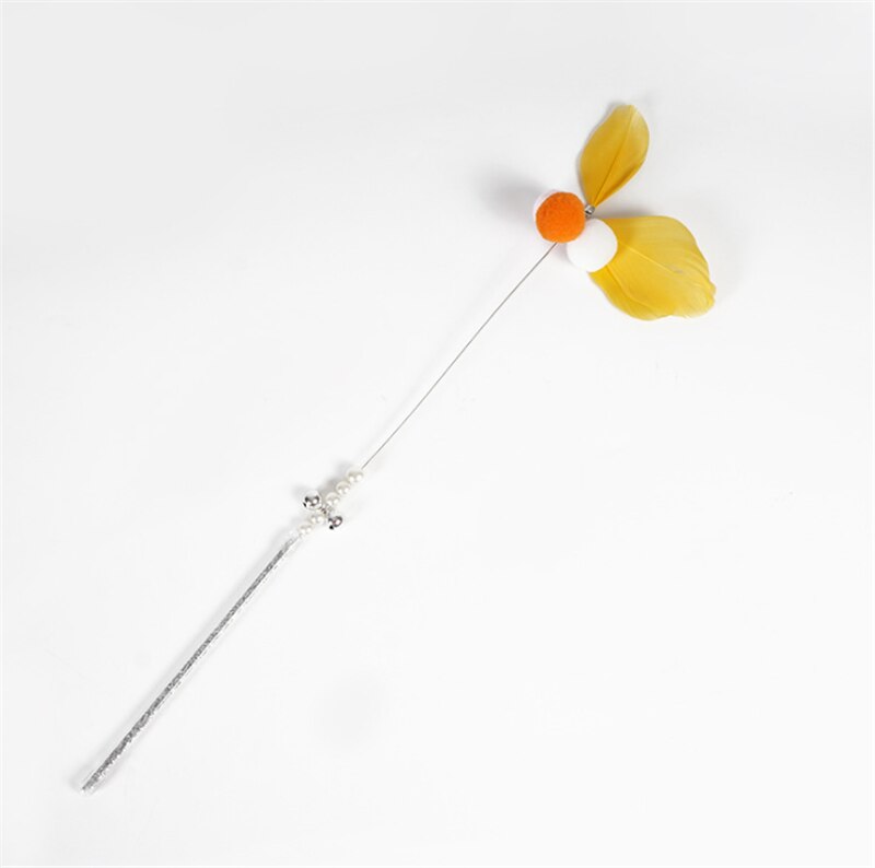 1Pc Kat Interactieve Speelgoed Stok Veer Wand Met Kleine Bell Muis Kooi Speelgoed Plastic Kunstmatige Kleurrijke Kat Teaser Speelgoed levert: 9