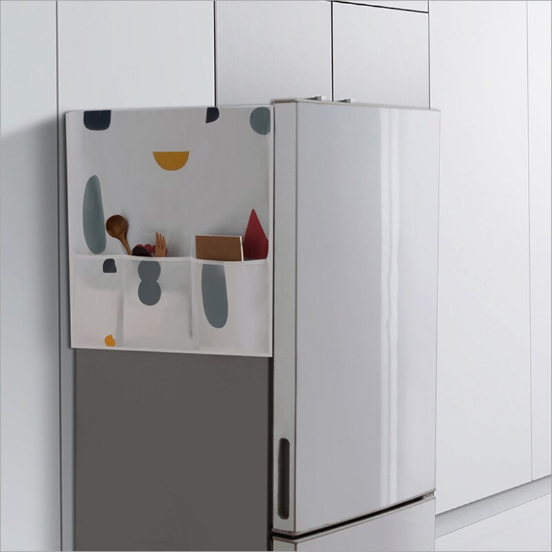 Husholdnings vandtæt køleskab støvdæksel med opbevaringspose køkken vaskemaskine tilbehør forsyninger køleskab opbevaring poser