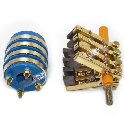 2-4 Channel Collector Ring Copper Carbon Brush Holder Combination Multilayer Slip Ring Pillow Packing Machine Accessories: Type6