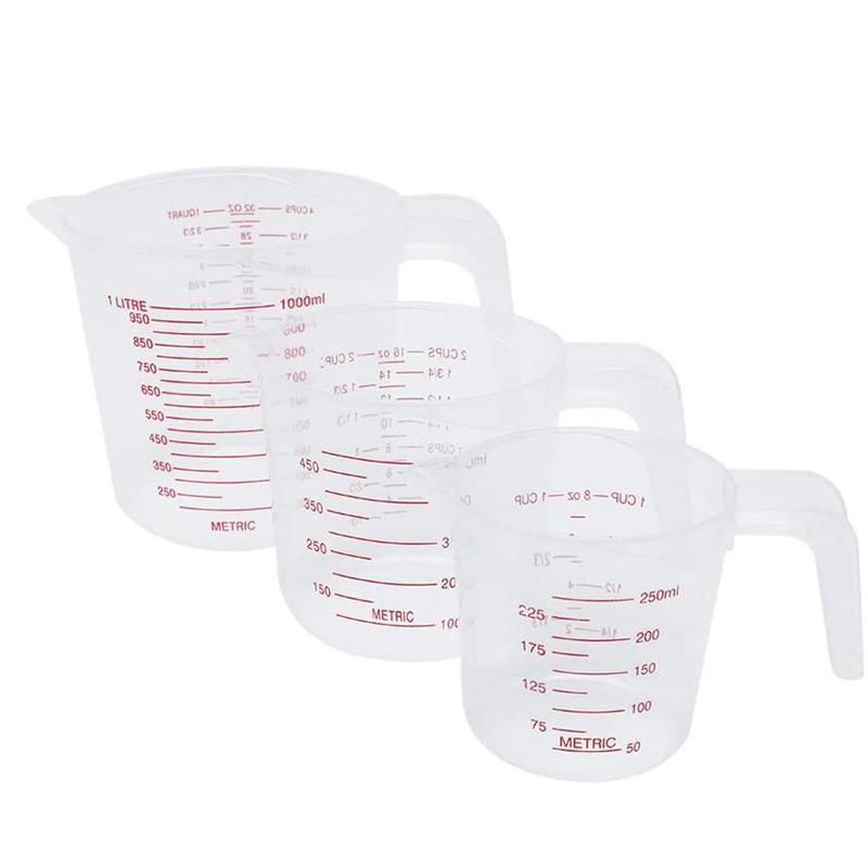 1pc Plastic Measuring Cup Maatbeker Kruik Giet Uitloop Tool Cup Met Oppervlak Kwaliteit Levert 250/500/100ml Keuken Z8P0
