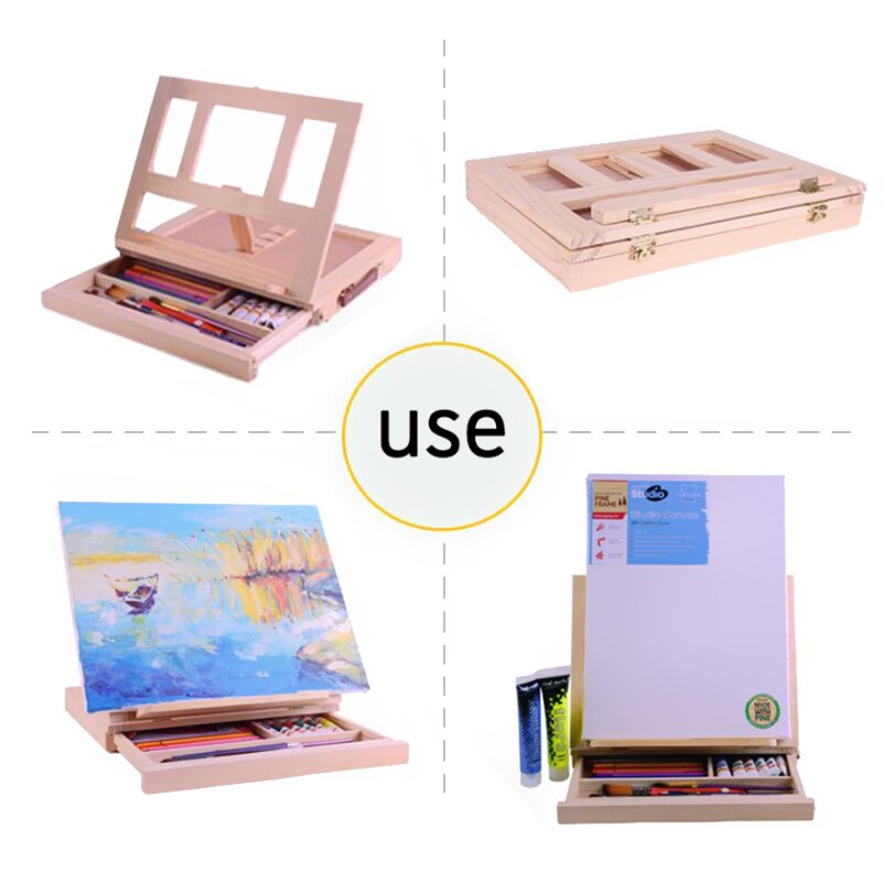 Multifunction Painting Easel Artist Desk Easel Portable Miniature Desk Light Weight Folding Easel For Storage Or During Trips