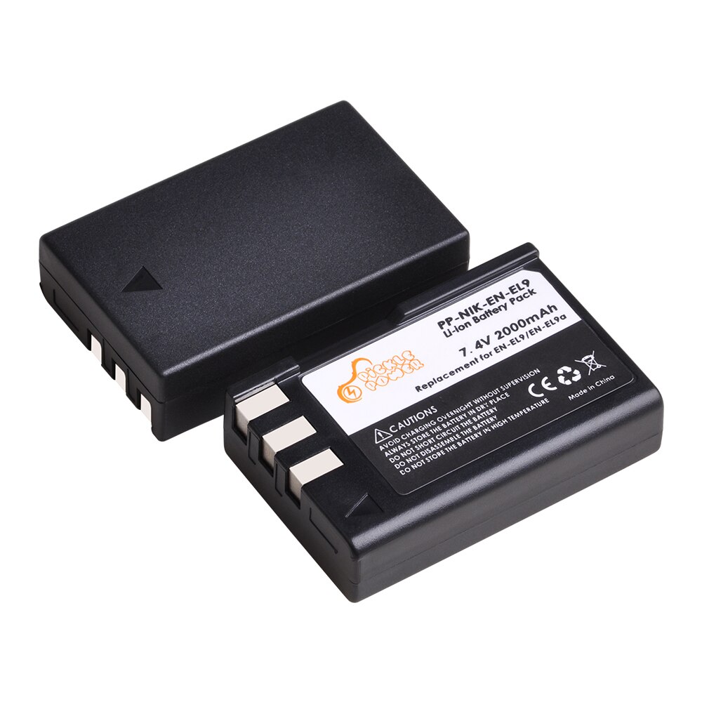 3 stuks 2000 mah en -el9 en-el9a en  el9 batterij + type-c led-laderkits voor nikon en -el9a d40 d60 d40x d5000 d3000 camera