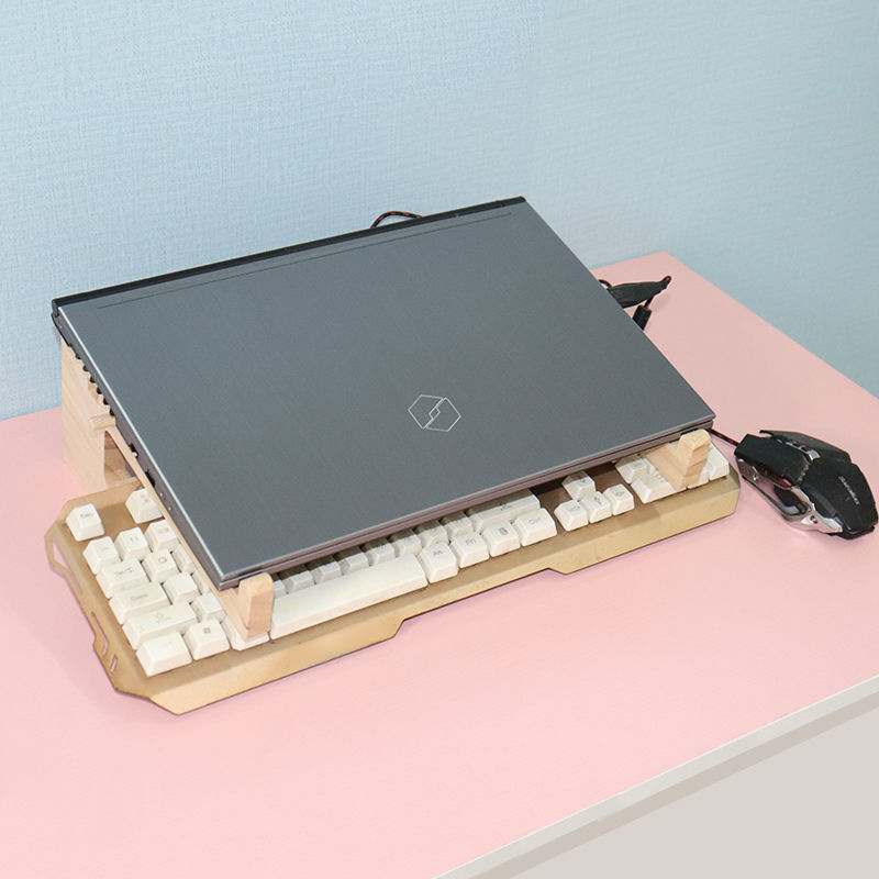 Solid Wood for IPhone IPad Laptop Bracket Elevated Rack Elevated Bracket Cooling Base Cervical Desktop Holder Stand
