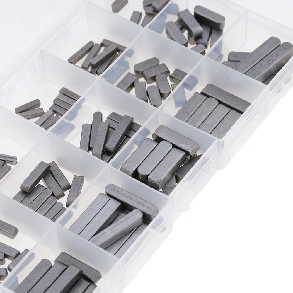 140 Stks/doos Parallel Sleutel Dubbele Ronde Sleutel Vierkante Pin GB1096 Een Soort Platte Sleutel Pin 8Mm 10Mm 12mm 16Mm 20Mm 25Mm 30Mm