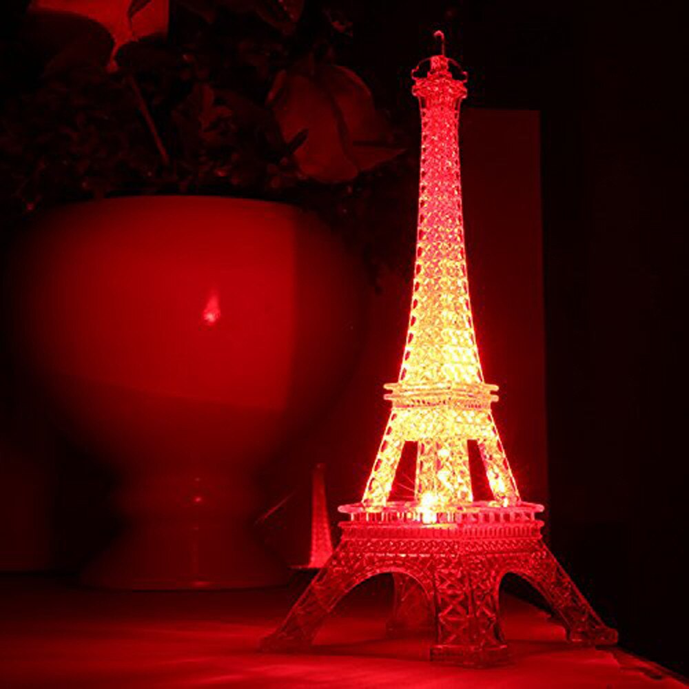 Romantic Eiffel Tower Led Night Light Lamp Desk Table Home Bedroom Decorate Wedding Decoration Lamp