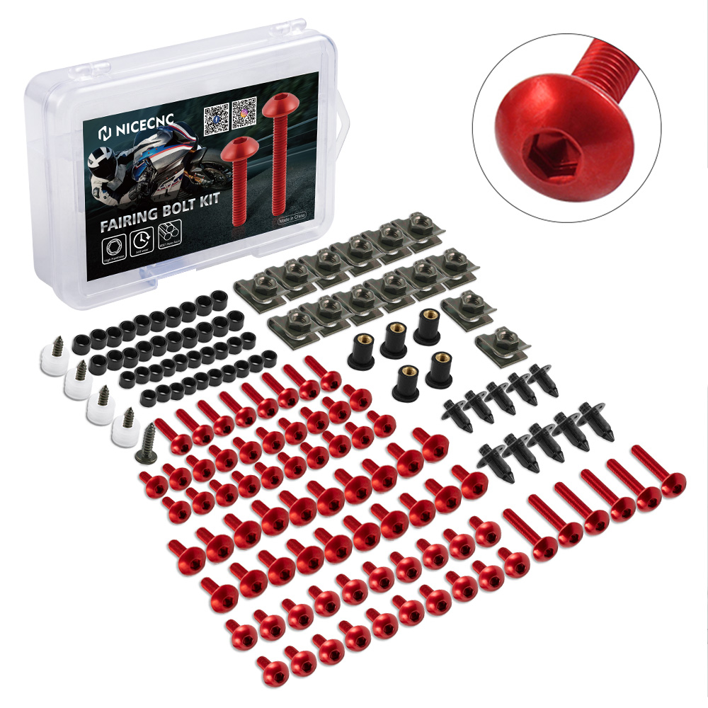 190-teiliges Karosserieschrauben-Verkleidungsschrauben-Set für Honda CBR600RR 2003 CBR1000F CBR 6000 900 929 954 1000 RR CBR600 F F2 F3 F4i