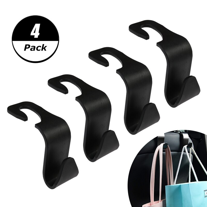 4Stck Wagen Lager Haken Kopfstütze Haken Wagen Sitz Aufhänger Haken Organizer Plastik Lager Halter Pro Handtasche Geldbeutel