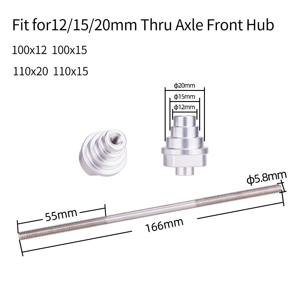 ZTTO mozzi con perno passante per adattatore per supporto per ruota per bici per mozzo anteriore assali 12/15/20mm a 9mm QR 100x15 100x12 adattatore per bicicletta