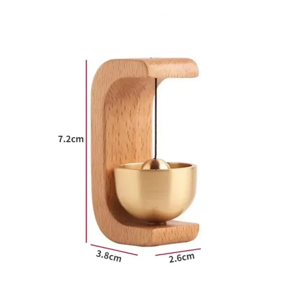 Campanas de viento de madera, timbre inalámbrico, timbre de puerta de entrada, campana de viento decorativa para decoración colgante de apertura del hogar