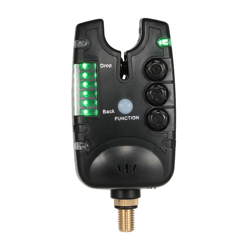 Lixada Fishing Alarm 6 LEDs Fishing Alerts Bite Alarm Pesca Indicator Sound on Fishing Rods Tackle Gear Tone Volume JY-28 Carp: Green