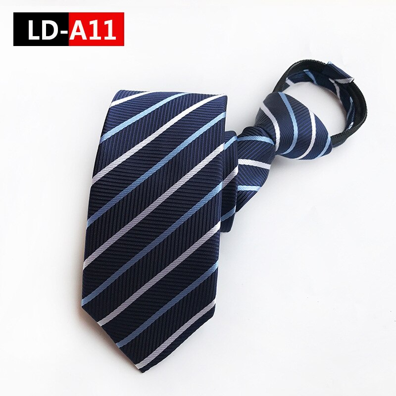 Original Convenient Fast Zip Tie Men's Simple Business 8 Cm Wedding Groom Lazy Easy To Pull Decorative Tie: LD-A11