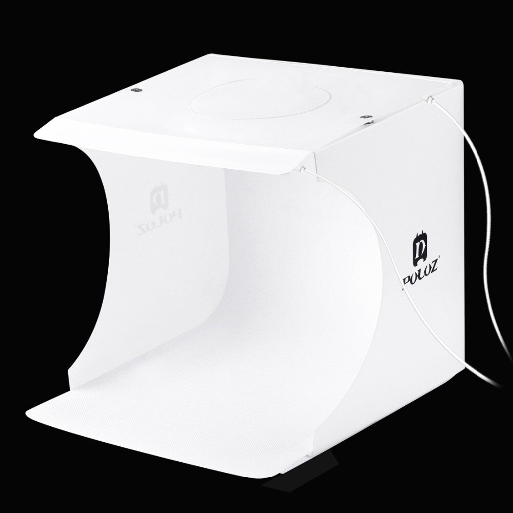 Photographie table accueil équipement deux bandes Led boîte à lumières douces Portable Photo Studio pliable tente avec 5 pièces arrière-plan
