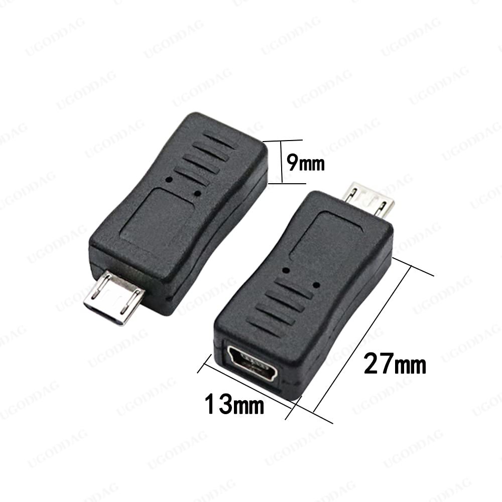 Mini USB to Micro USB Adapter Plug 90 Degree Left&... – Grandado