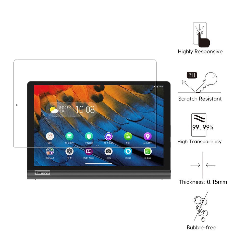 3 kpl lenovo yoga smart tab 10.1 tab 5 yt-x705 yt-x705f tab 5 x705 x705x x705f yt -x705x hd tablet näytönsuoja lemmikkikalvo
