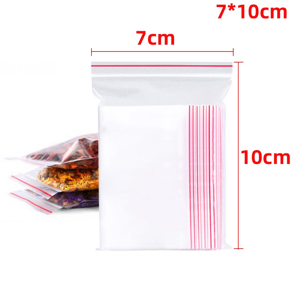 100-500 sztuk Resealable plastikowe torby na zamek błyskawiczny Self Seal wyczyść worek foliowy opakowanie do przechowywania żywności woreczki próżniowe świeże torba organizer: 500PCS / 7x10cm