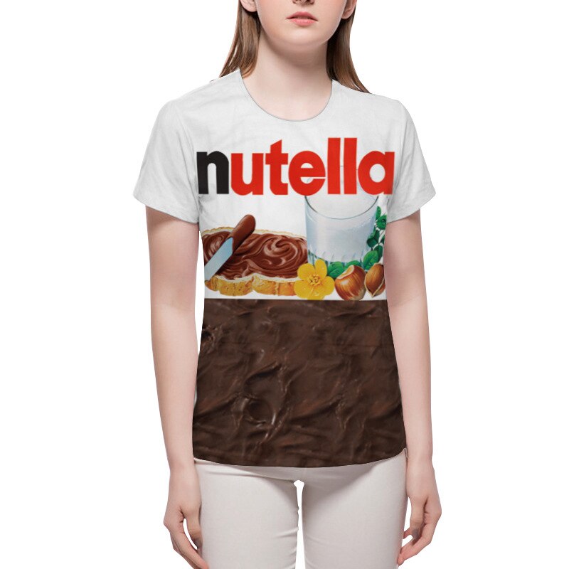 Lyprerazy MEN /WOMEN Unisex Casual 3D-Printed Short Sleeve Tops T-Shirts Tees Nutella 3D T shirts