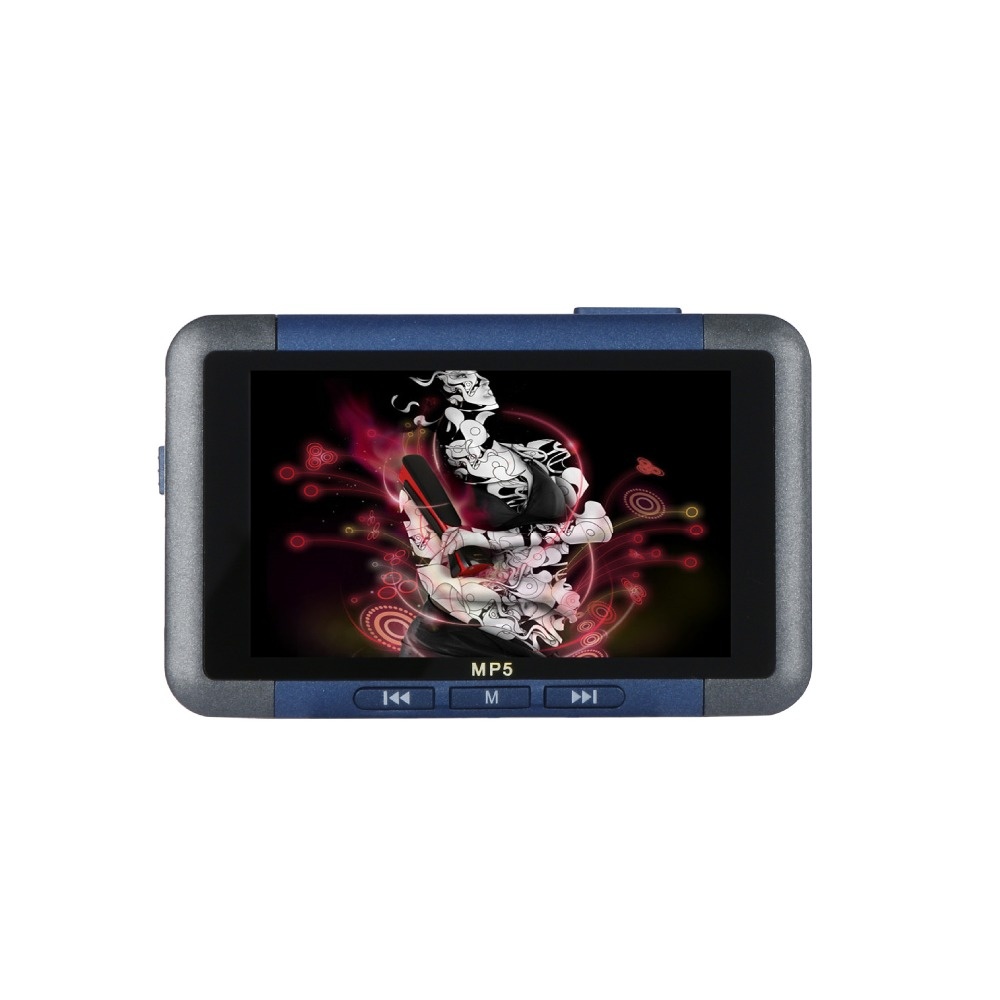 Portable 8gb/16gb Mp5 Music Player with Lcd Screen Fm Radio Video Movie Can Be Card Built-in Speaker: Blue / 16gb