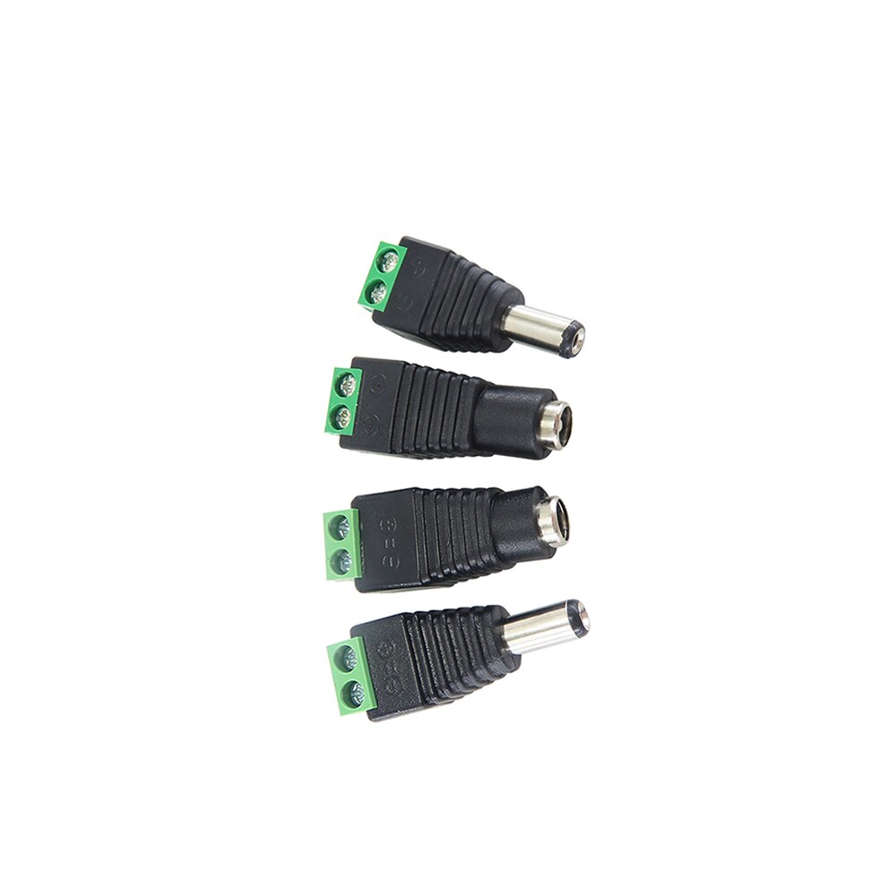 5 Pairs Dc Power Plug Connector 2.1Mm X 5.5Mm 5.5*2.5Mm Dc Connector Power Jack Adapter plug Kabel Connector Voor Led Strip Licht