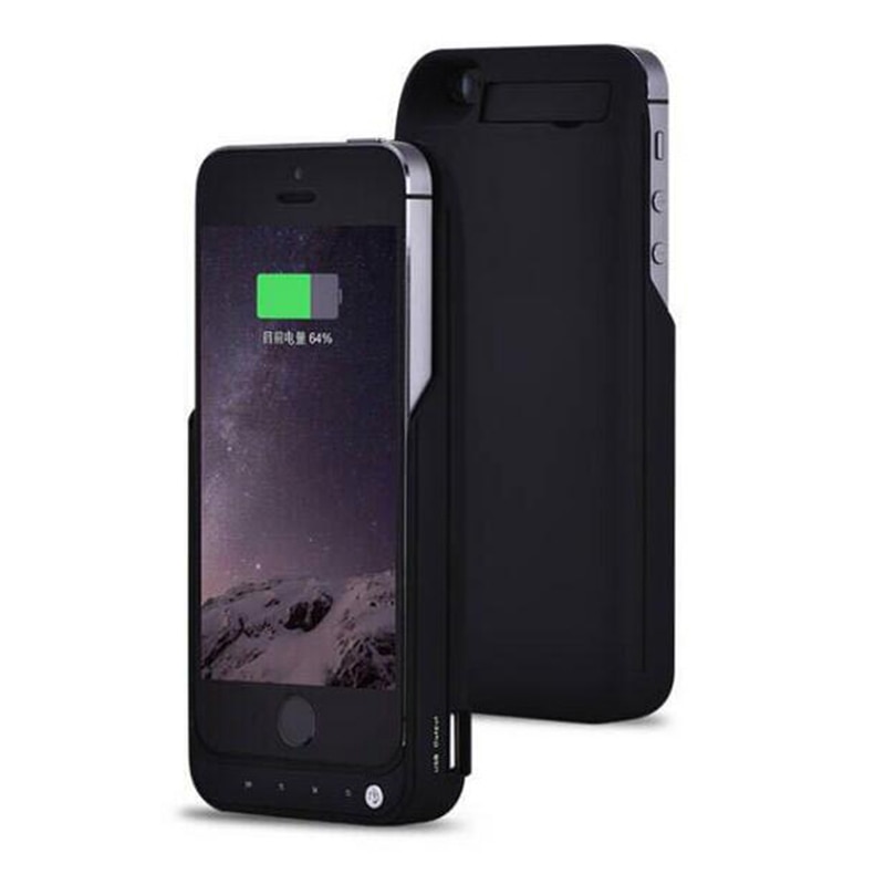 4200Mah Externe Backup Battery Charger Case Voor Iphone 5 5S Se Power Bank Pack Met Stand Powerbank Opladen case Telefoon Cover