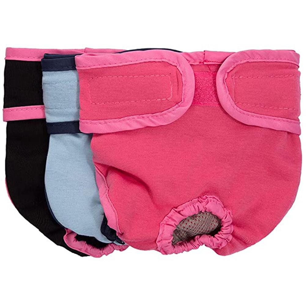 3pcs Pet Dog Physiological Pants Shorts Breathable Comfortable Anti-harassment Diaper Pet Underwear For Small Meidium Dogs: M