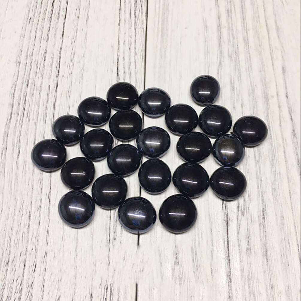 100g Clear Glass Mosaic Tiles Round Flat Beads for Arts Craft Decorative Glass Stones for Mosaic Making