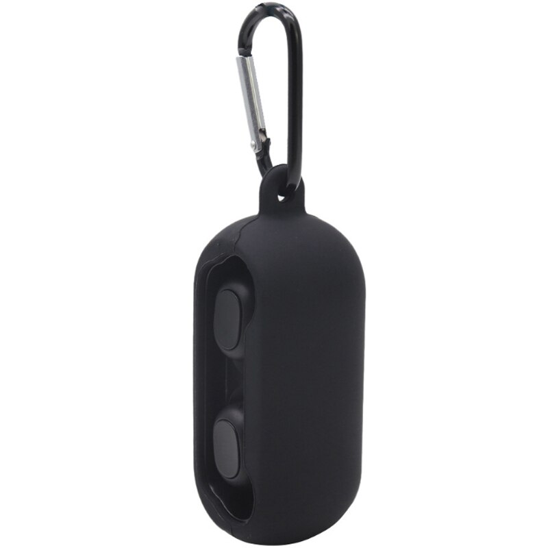 Siliconen hoesje vervanging voor soundpeats truefree, volledig zacht en flexibel, krasbestendig en schokbestendig siliconen hoesje: Zwart