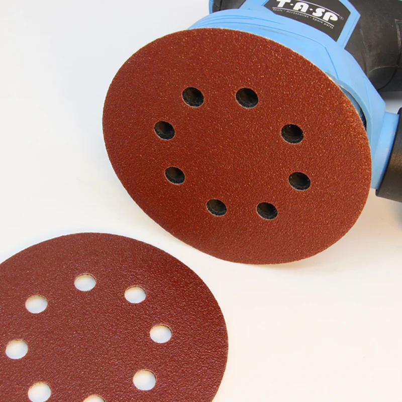 100pcs 125mm 5" Abrasive Sandpaper Sanding 8 Hole Disc Hook & Loop Sand Paper Grits 60 ~ 1500 for Polish Tools Accessories