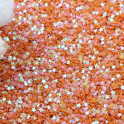 Pailetten 3mm Glitter Stars Sequins PVC Star Paillettes Sewing Craft DIY Scrapbooking Sequin Set Nail Art Confetti 10g: ab orange