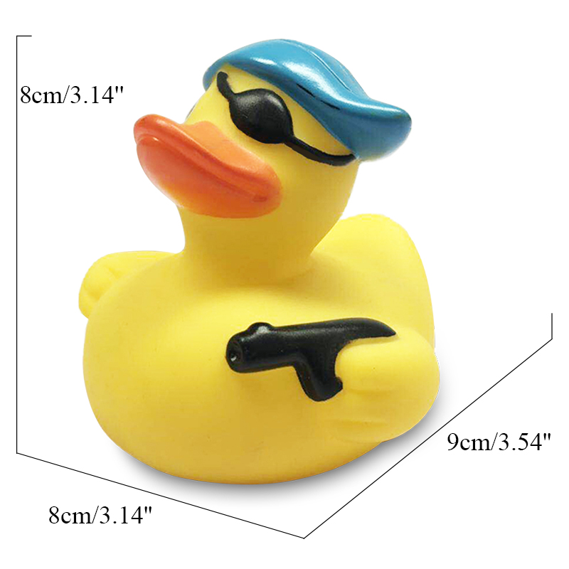 ESALINK12Cm Bagno Giocattoli di Gomma Anatra Pilot Acqua Anatra Giocattolo Creativo Del Fumetto Doccia Galleggiante Giocattolo Del Bambino Giocattoli Per Le Ragazze: YN149-1PCS