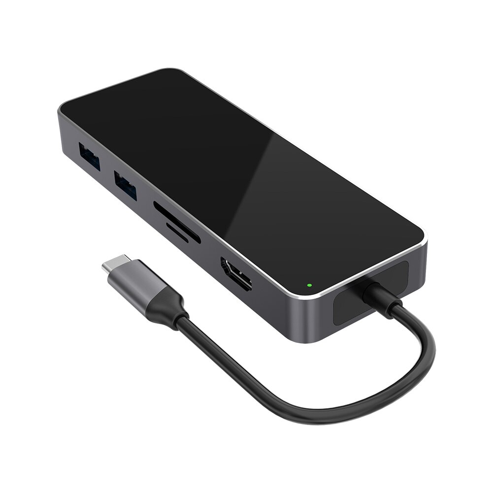 11 i 1 bærbare dokkingstasjoner hub usb type-c til usb 3.0/2.0 tf hdmi vga  rj45 mini pd dokkingstasjon bærbar tilbehør