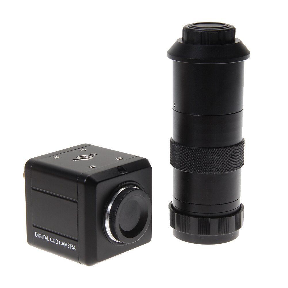 100X Digitale Industriële Microscoop Camera Bnc Av Tv Video Zoom C Mount Lens Hoge Resolutie Microscoop Visuele Inspectie Lens