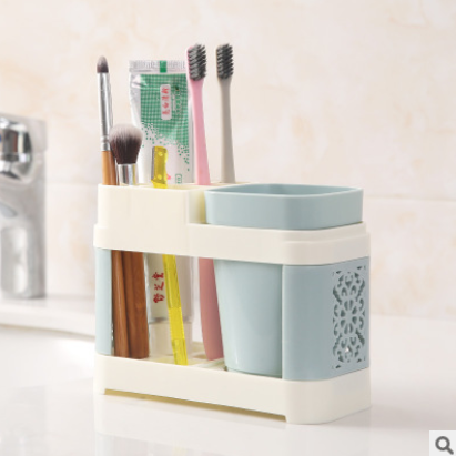 1pc badeværelser tandbørsteholder passer til tandbørste kop tandpasta bade sæt badeværelse opbevaring rack holder