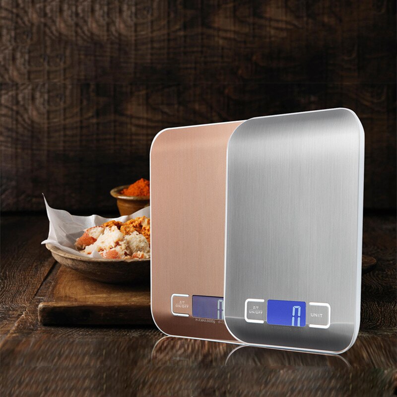 Precise Digital Kitchen Scale Stainless Steel Food Scale For Cooking Baking Weighing LED Display 1g/0.1oz Electronic Food Scales