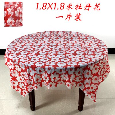 Nappe de Table jetable pour Banquet de mariage | Plaid rouge épais, Double nappe de Table de bonheur, couverture de Table ronde: E