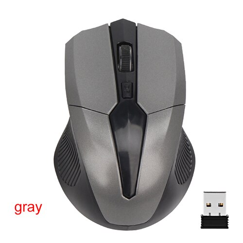 2.4G Wireless Mouse Super Slim Optical Wireless Mouse USB 2.0 Receiver Right Scroll Mice For PC Laptop Notebook Video Game Mouse: Gray