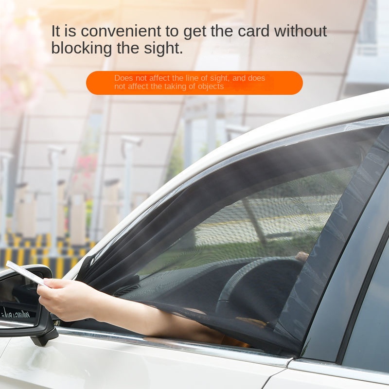 Parasol plegable para ventana trasera de coche, Malla Protectora UV para evitar mosquitos, sol y privacidad, 2 piezas