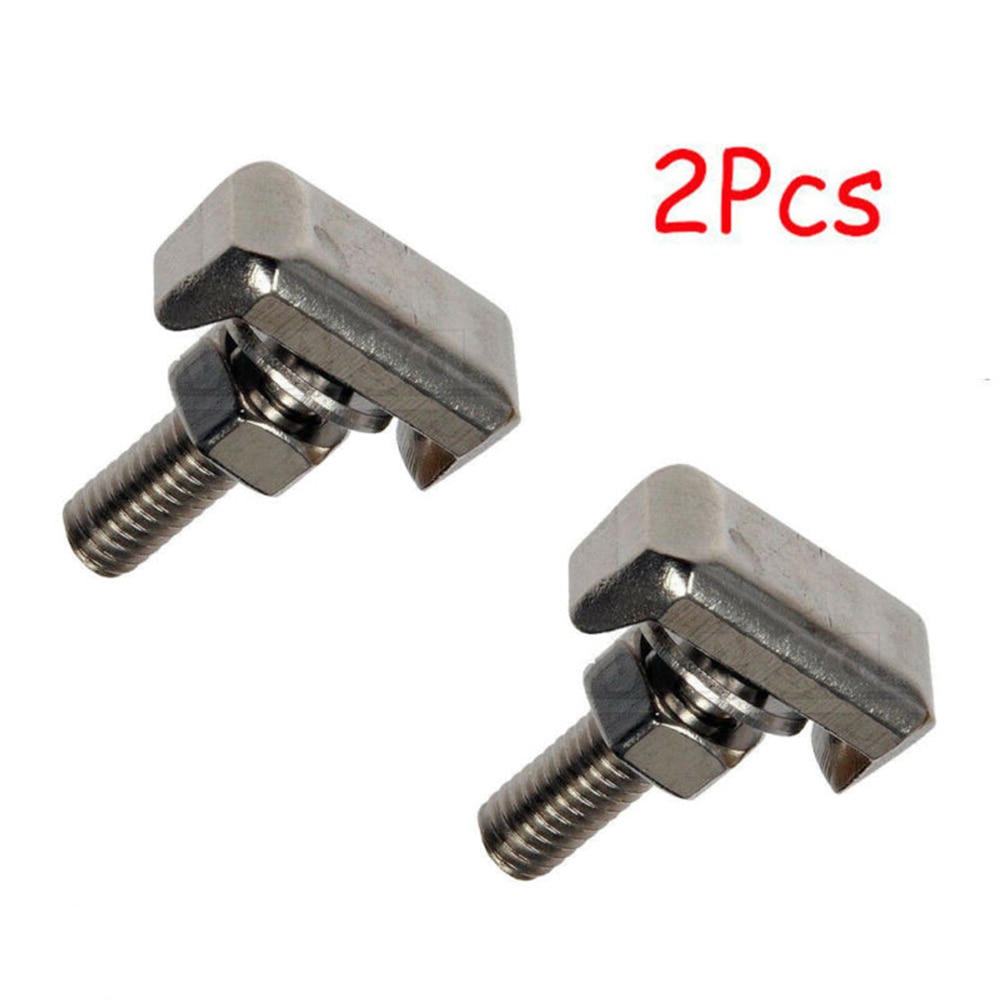 Kit écrous En T Pour Borne De Batterie - 2 Boulons, 2 écrous, 2 Rondelles, Acier Inoxydable, Neuf