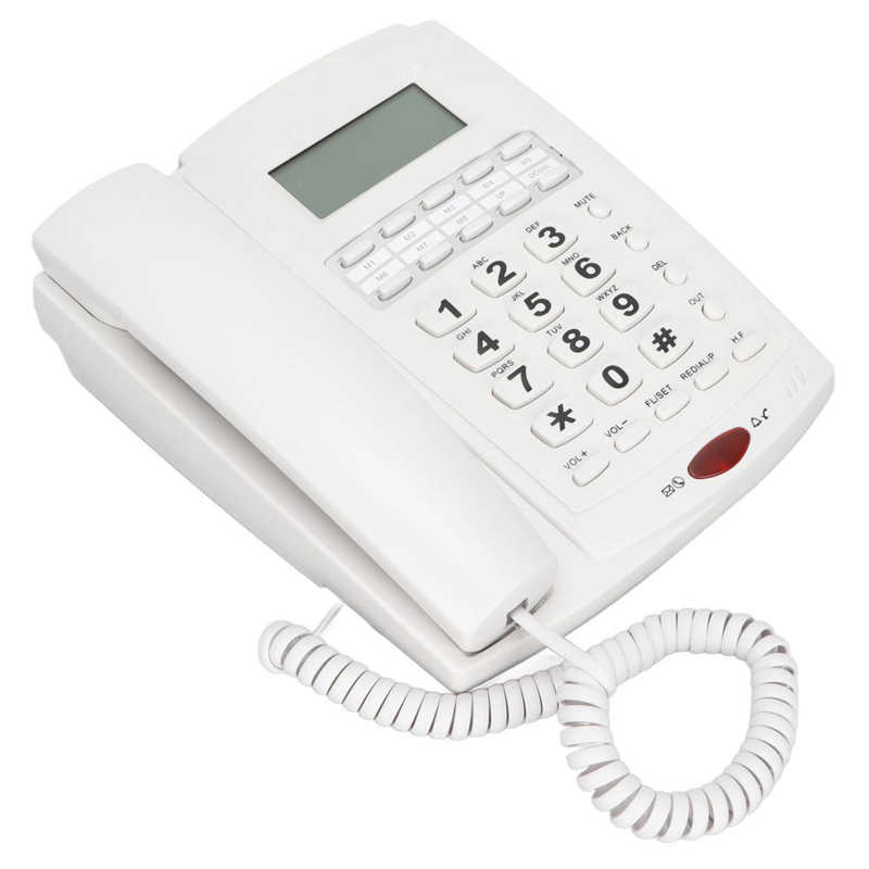 Home Landline Phone Desktop Corded Fixed Telephone with Caller ID Display Hotel Room Extension Phone Wired Telephone