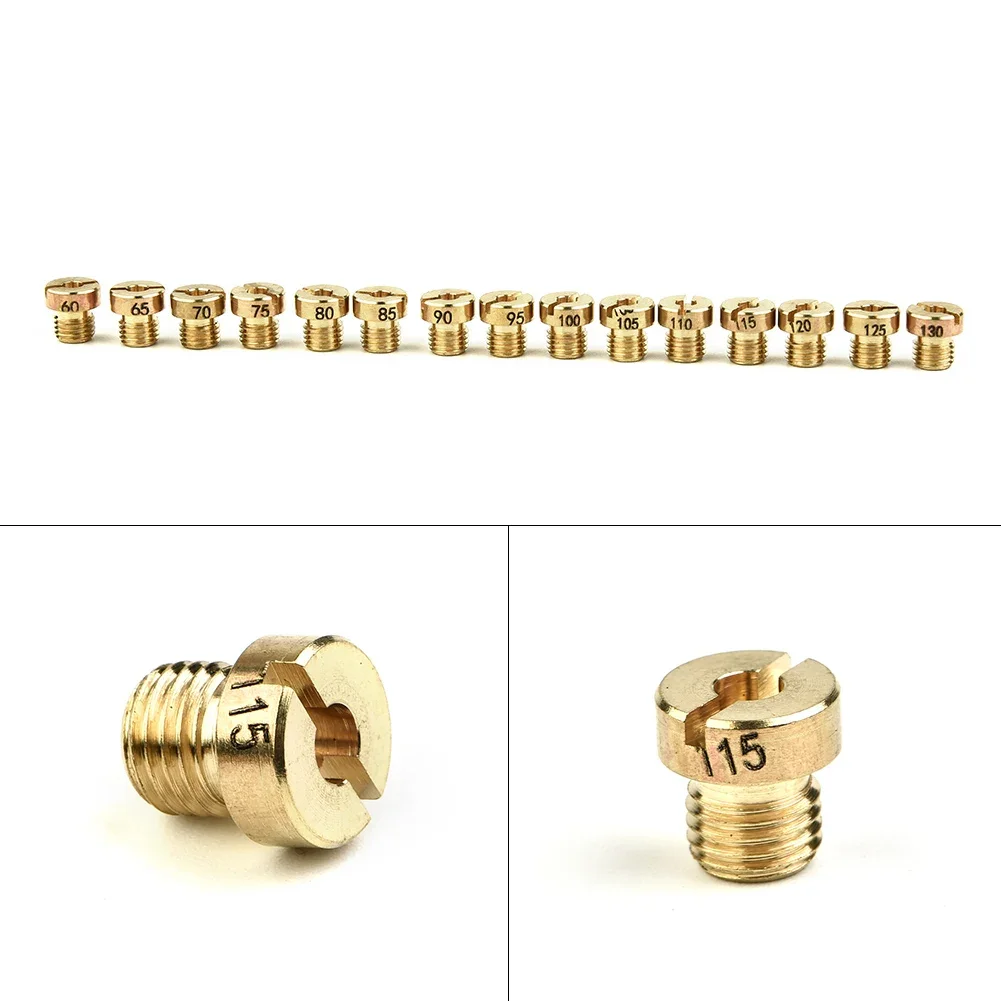 M6 Jets Nozzle 15 Pcs Carburetors Different Main Nozzles Jet M6 Set For 12mm-17.5mm Dellorto Main