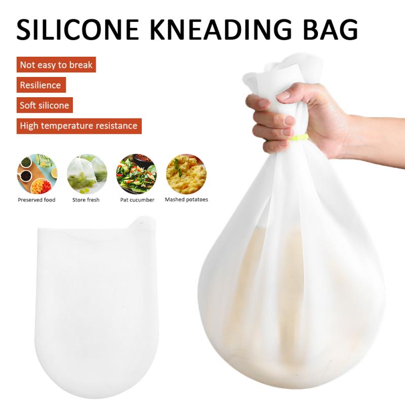 1Pc Siliconen Kneden Deeg Zak Meel Mixer Tas Anti-aanbak Veelzijdige Deeg Mixer Voor Brood Gebak Pizza Bakvormen Keuken Gereedschap