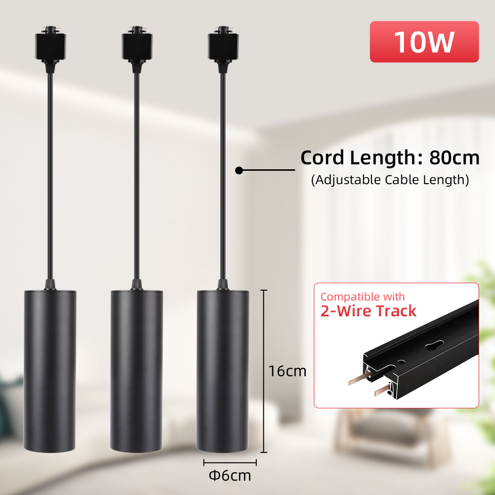 Led Track Hanglamp Plafondlamp 10 W/15 W Spot Verlichting 110 V 220 V Rail Verlichting Hanglamp voor Keuken Woonkamer Slaapkamer: orange / Black