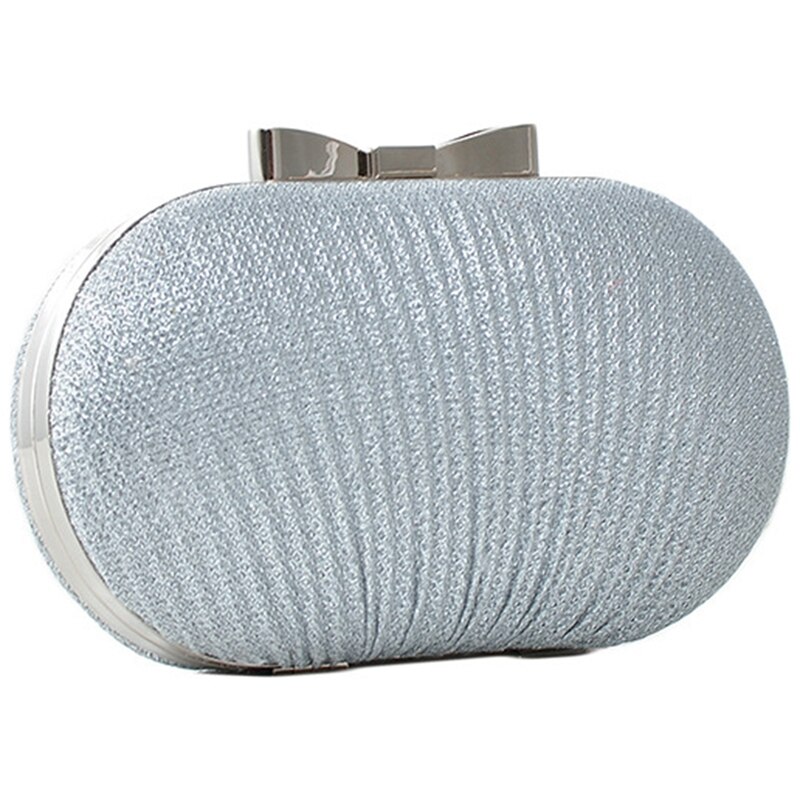 Bolso de mano para mujer con cuentas para boda, bolso de hombro con cadena, bolso de mano de noche con diamantes de imitación, bolso de mano de día con forma de huevo (Silv: Default Title