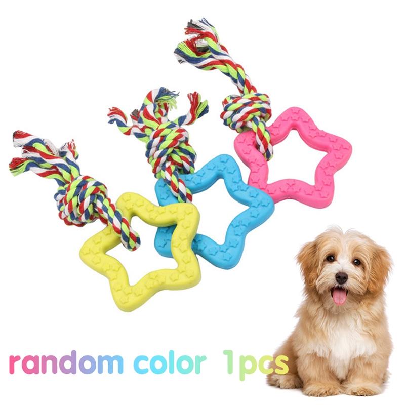 Willekeurige Kleur Rubber Bot Hond Speelgoed Grappige Puppy Tanden Reinigen Speelgoed Huisdier Kauwen Speelgoed Hond Touw Speelgoed Interactief Speelgoed Training speelgoed