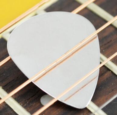 10pcs/pack Guitar Picks Plectrum 0.3mm Stainless Steel Metal Electric Guitar Bass Picks Plectrum Guitar Parts & Accessories GYH