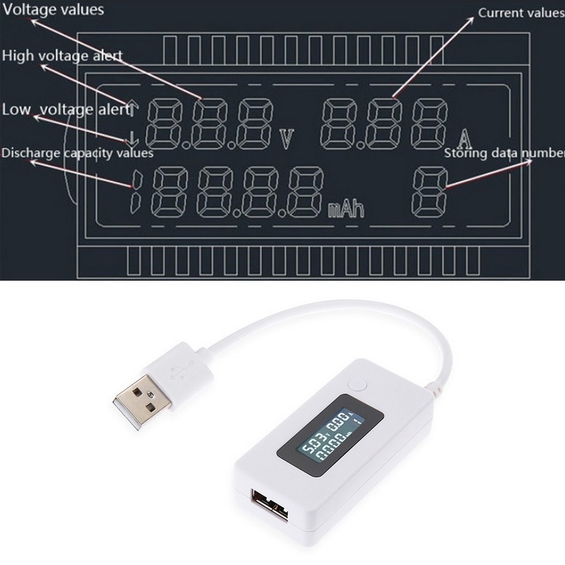 Usb Tester Medidor De Corriente De Voltaje Portátil Arts Cargador Móvil Capacidad Detector Monitor Voltímetro Amperímetro